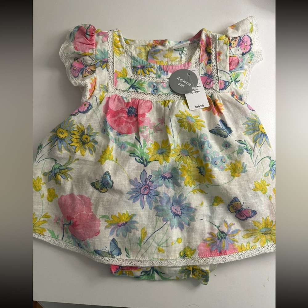 NWT Floral Baby Dress with Bloomers